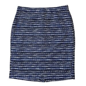 J.Crew Blue and Black Tweed Pencil Skirt